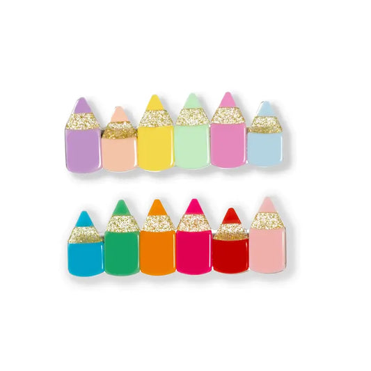 Colorful Pencils Hair Clips