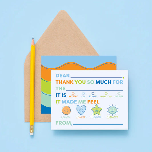 Kid's Thank You Notes - Blues