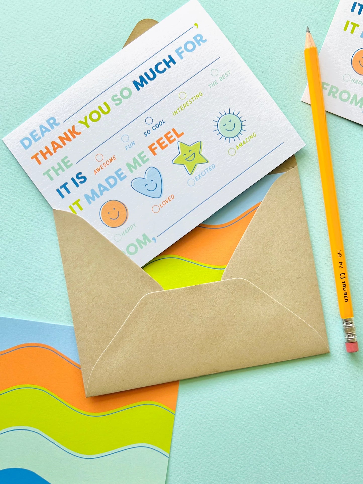 Kid's Thank You Notes - Blues