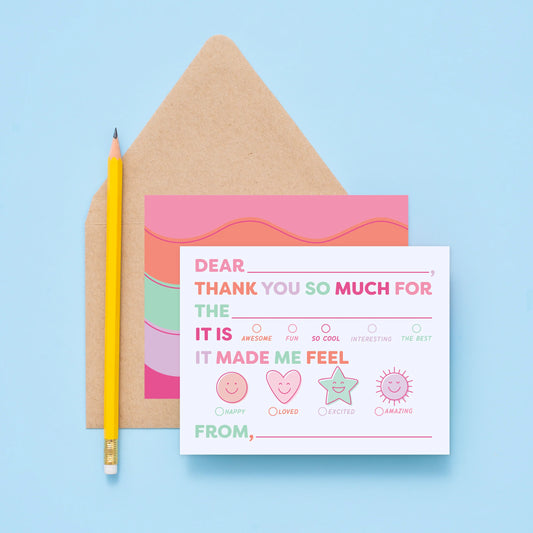 Kid's Thank You Notes - Pinks