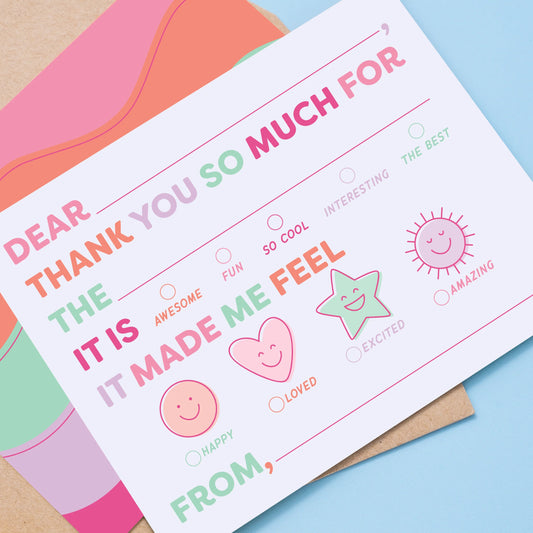 Kid's Thank You Notes - Pinks
