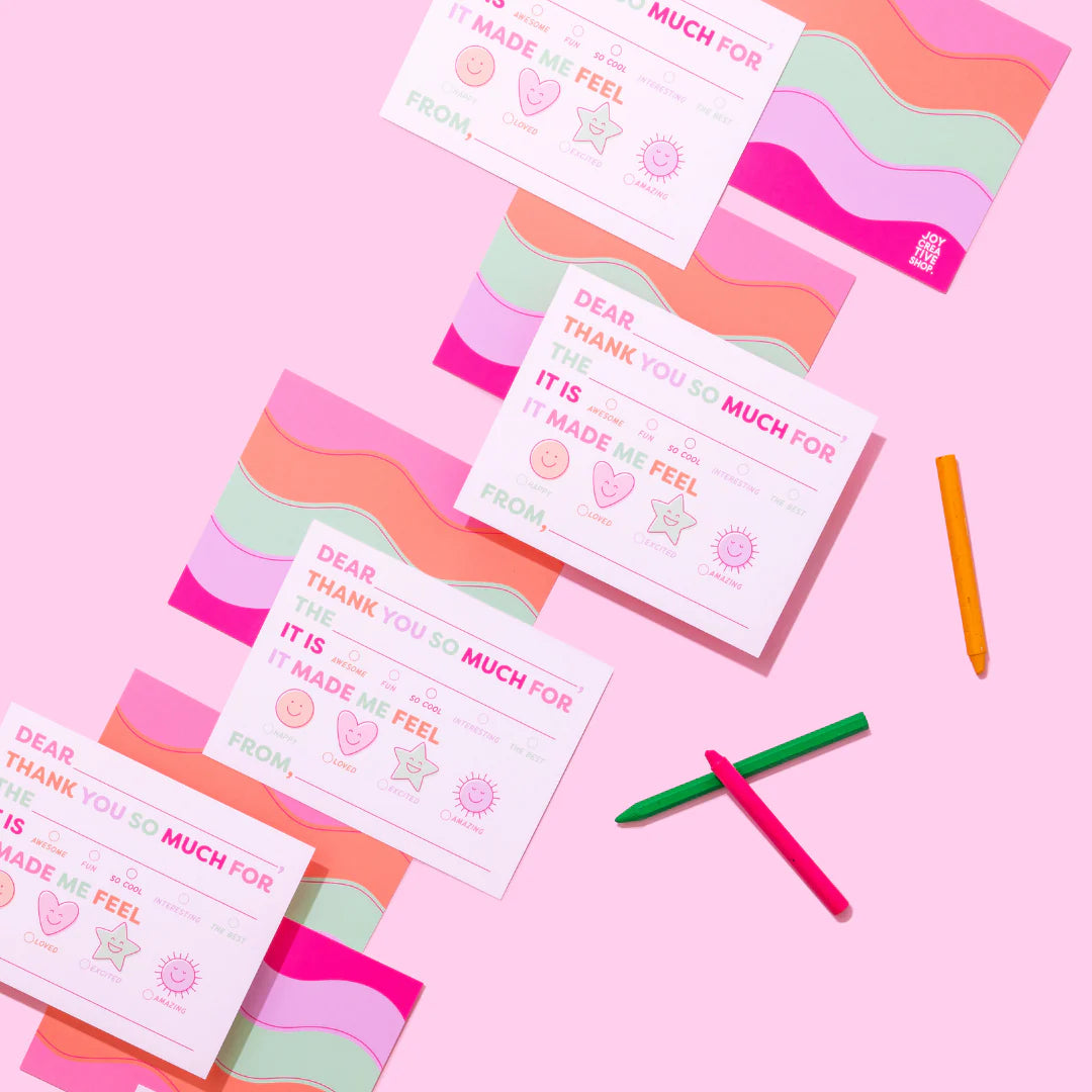 Kid's Thank You Notes - Pinks