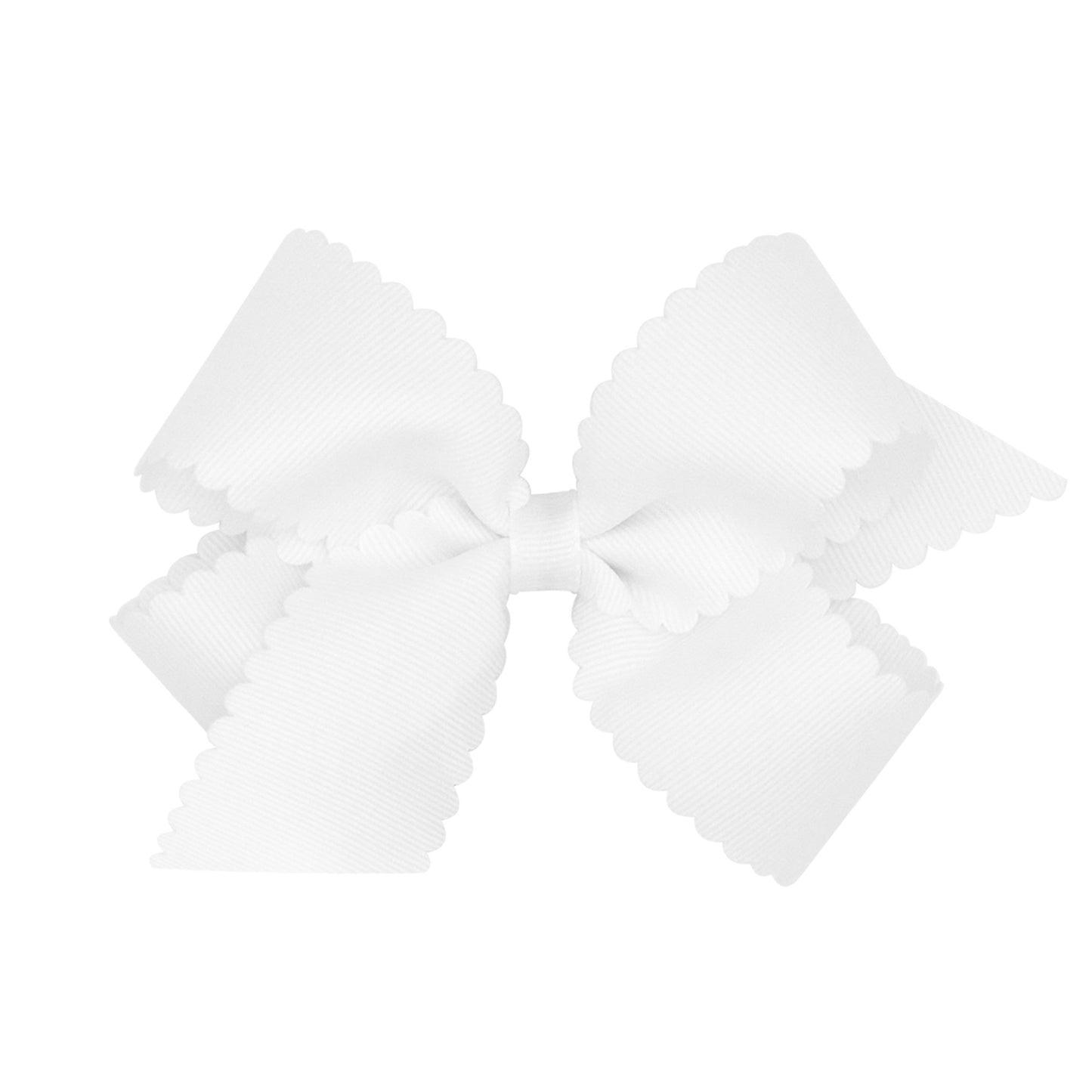 Medium Scalloped Edge Grosgrain Bow (Multiple Colors)