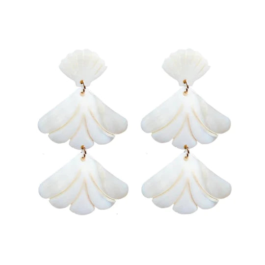 Mother of Pearl Shell Drop Earrings