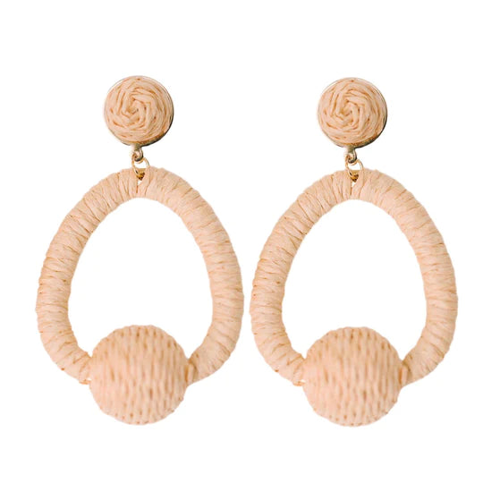 Raffia Hoop Earrings