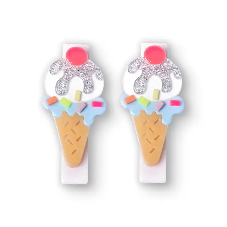 Hair Clips - Ice Cream Cones