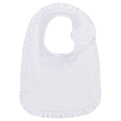 Ruffle Trim Baby Bib