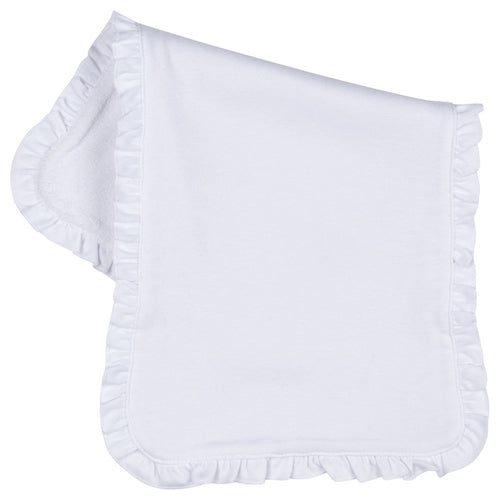 Ruffle Trim Burp Cloth