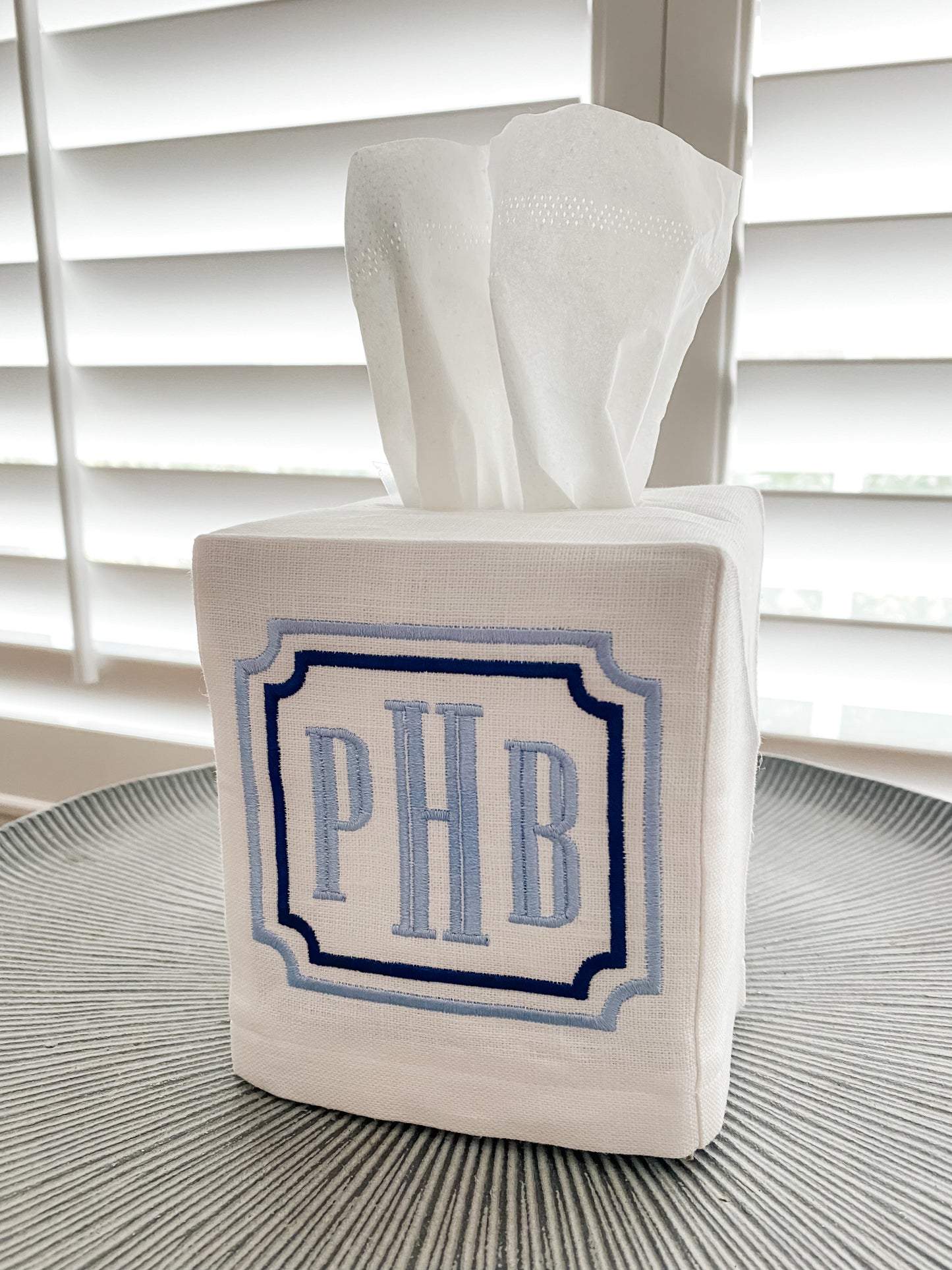 Linen Tissue Box Cover