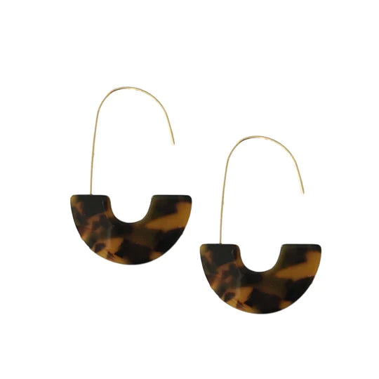 Tortoise Threader Earrings