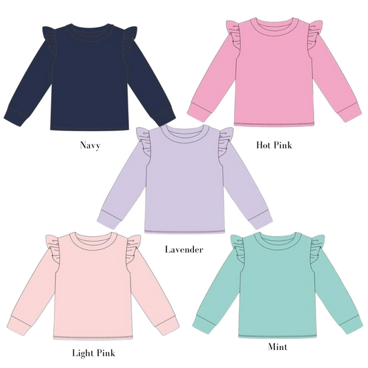 French Terry Flutter Sweatshirt