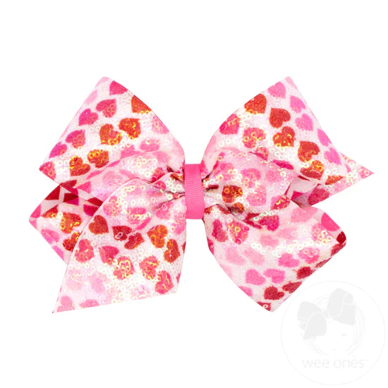 Sequin Hearts Bow (King)