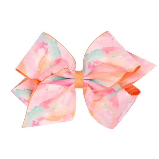 Watercolor Grosgrain Overlay Bow (King)