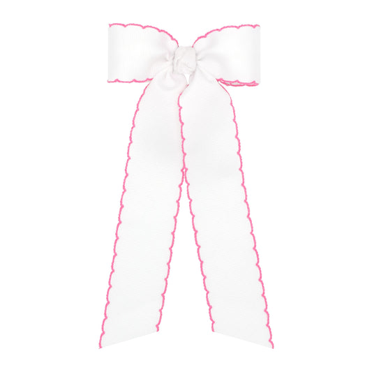 Moonstitch Bow with Streamer Tails (Multiple Colors)
