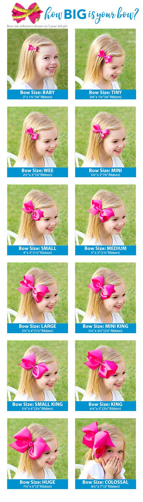 Small Classic Grosgrain Bow (Multiple Colors)