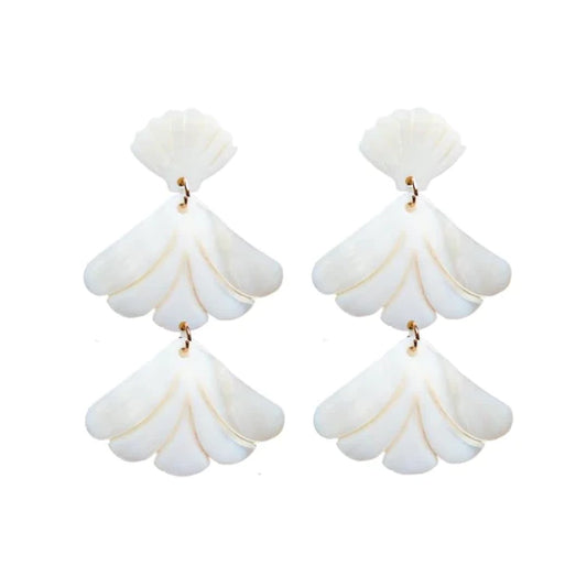 Mother of Pearl Shell Drop Earrings