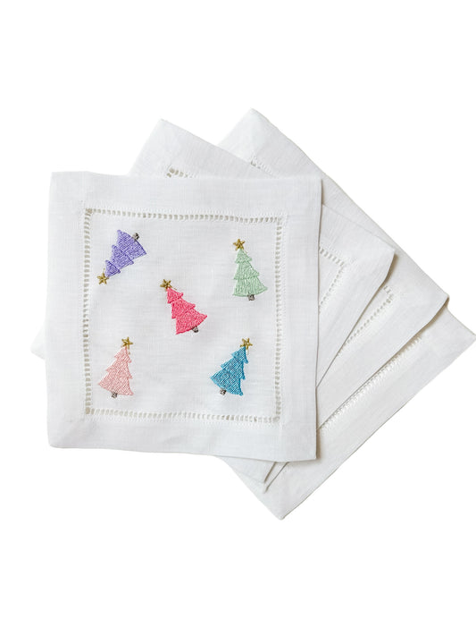 Mini Pastel Trees Cocktail Napkins