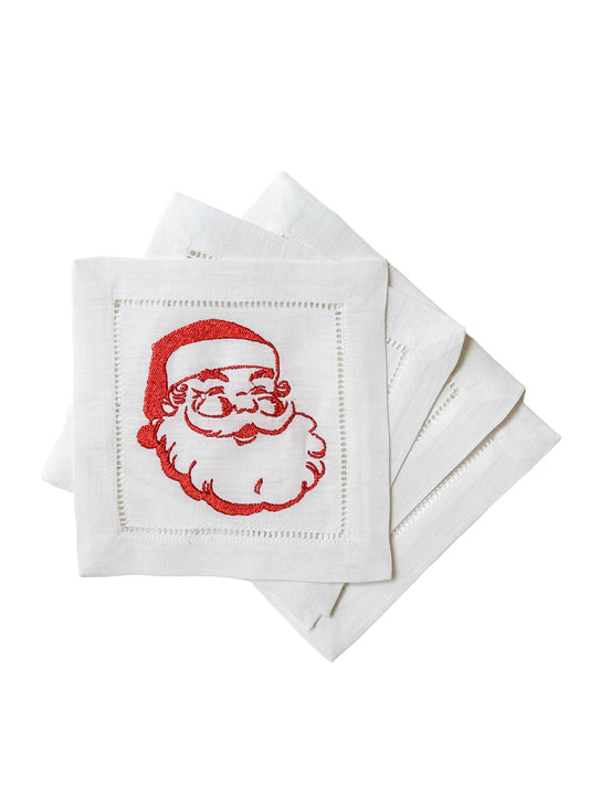 Vintage Santa Cocktail Napkin