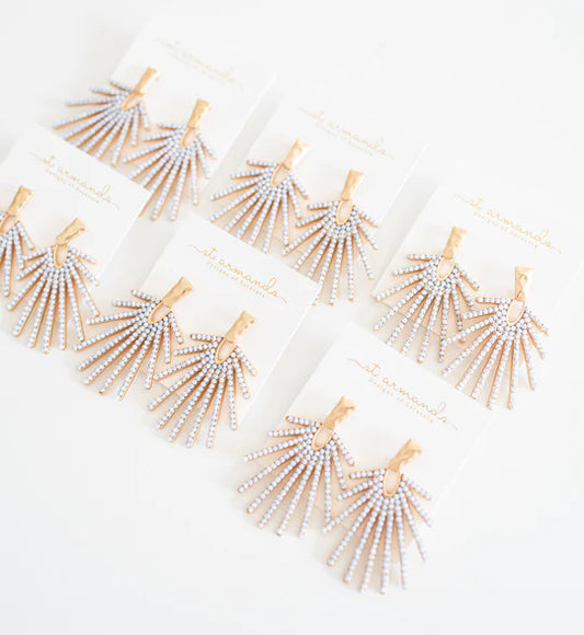 Marble Sunburst Earrings