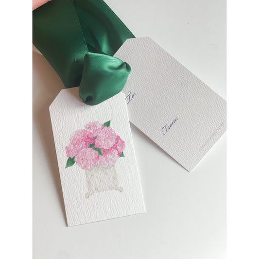 Pink Hydrangea Hang Tag