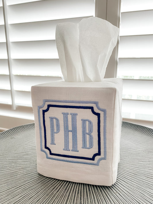 Linen Tissue Box Cover