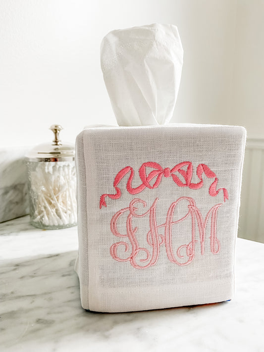 Linen Tissue Box Cover